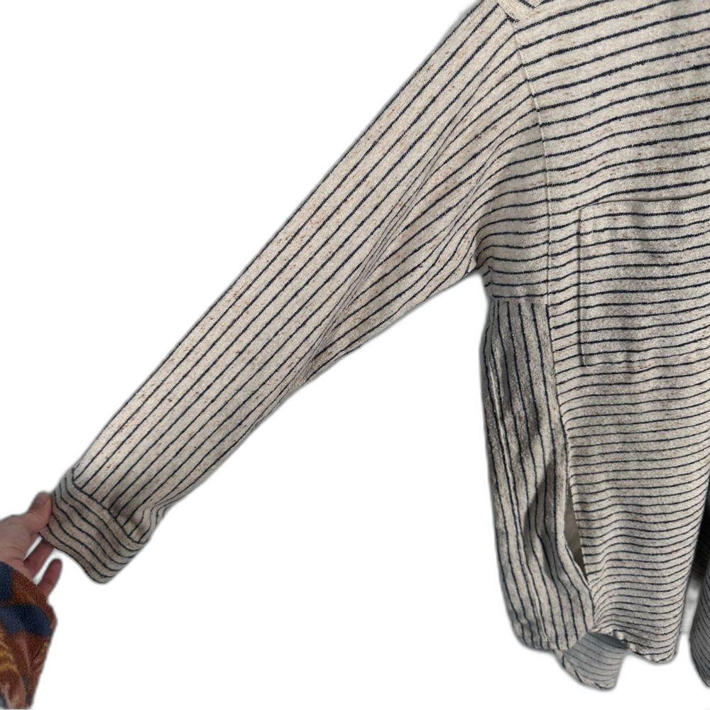 Madewell Stripe Flannel Button-Down Sunday Shirt Size Small Minimalist Winter - Picture 5 of 14